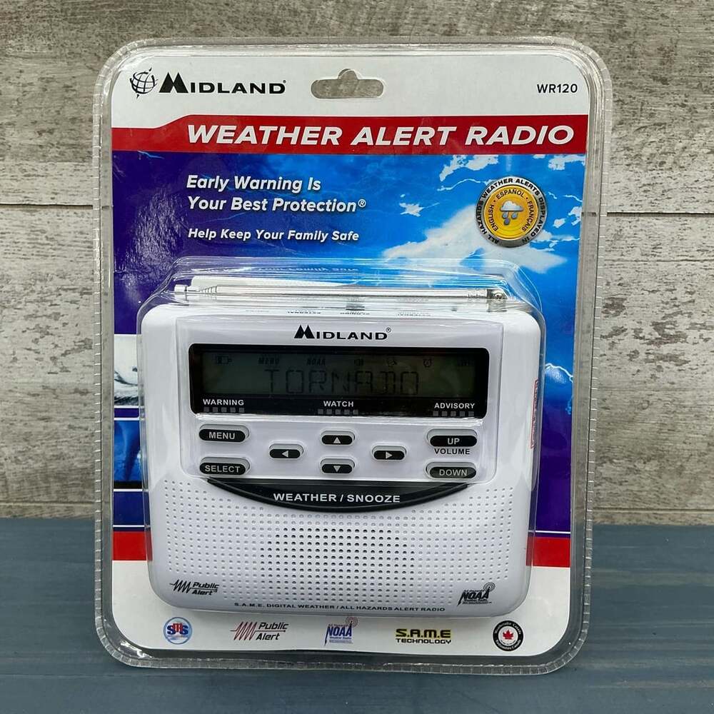 Midland WR120 NOAA Emergency Weather Alert Radio with Alarm Clock